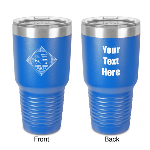 Custom Bandera Region 9 Rally 30 oz Stainless Steel Tumbler - Royal Blue - Double-Sided