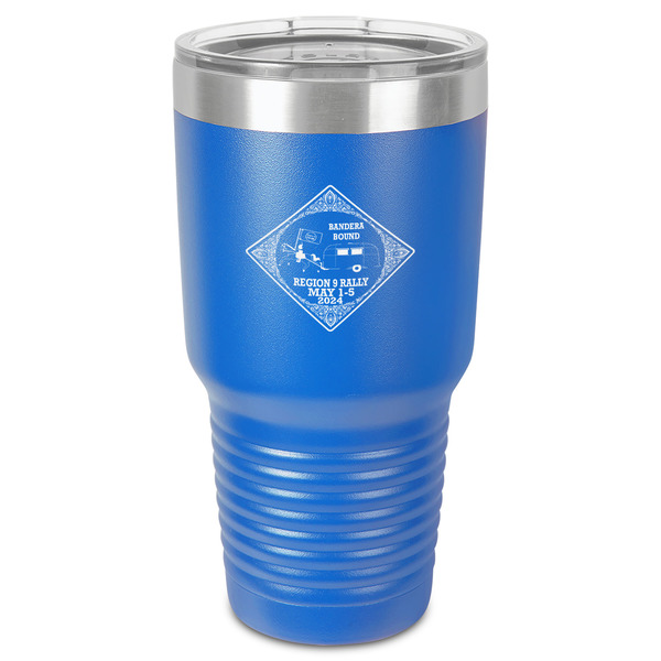 Custom Bandera Region 9 Rally 30 oz Stainless Steel Tumbler - Royal Blue - Single-Sided