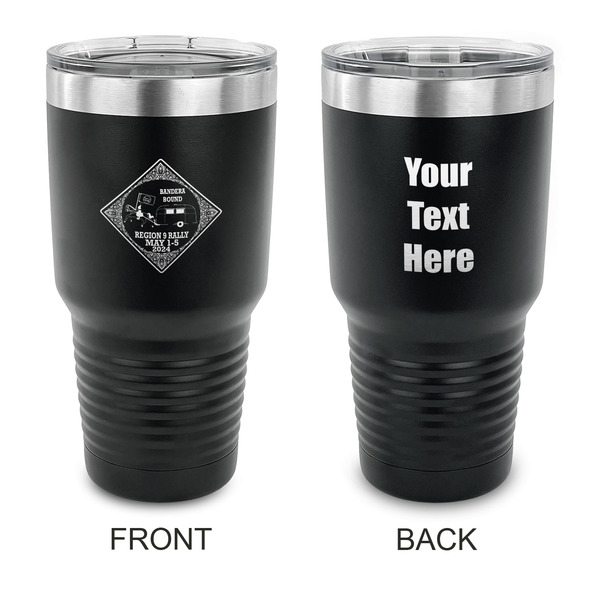 Custom Bandera Region 9 Rally 30 oz Stainless Steel Tumbler - Black - Double-Sided