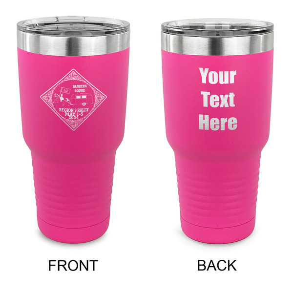 Custom Bandera Region 9 Rally 30 oz Stainless Steel Tumbler - Pink - Double-Sided