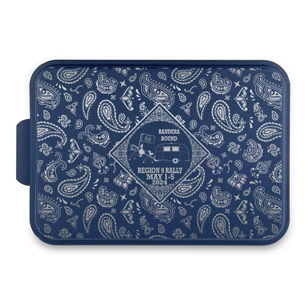 Custom Bandera Region 9 Rally Aluminum Baking Pan with Navy Lid