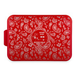 Bandera Region 9 Rally Aluminum Baking Pan with Red Lid