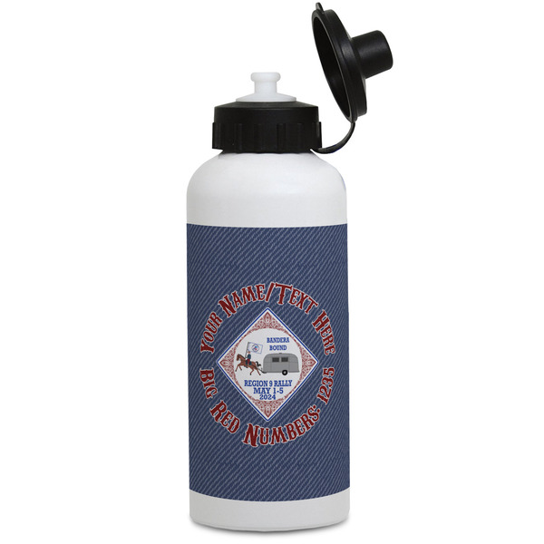 Custom Bandera Region 9 Rally Water Bottles - Aluminum - 20 oz - White