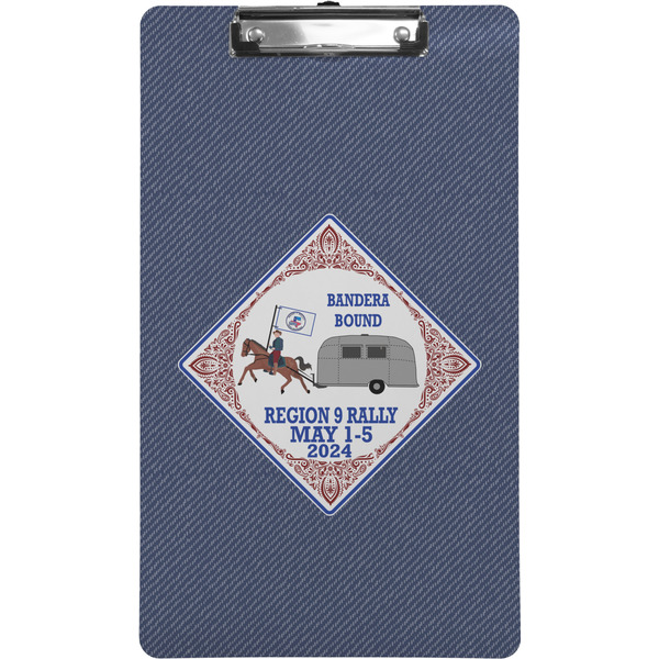 Custom Bandera Region 9 Rally Clipboard - Legal Size