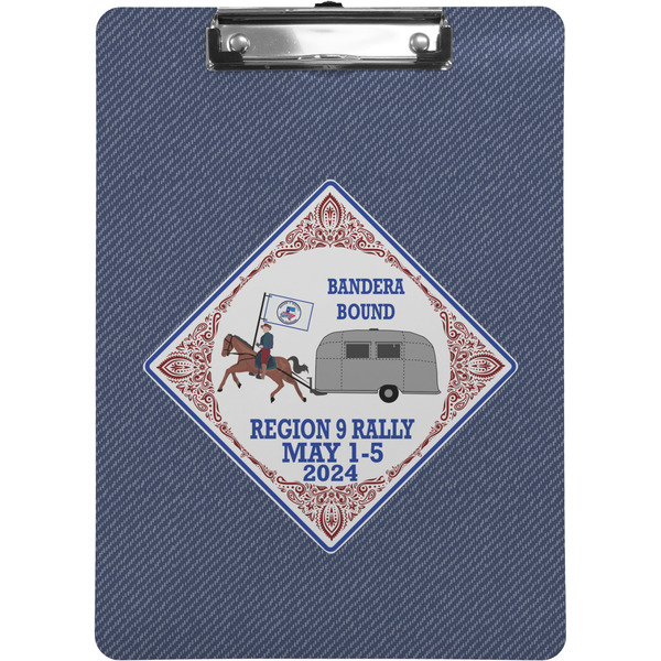 Custom Bandera Region 9 Rally Clipboard - Letter Size