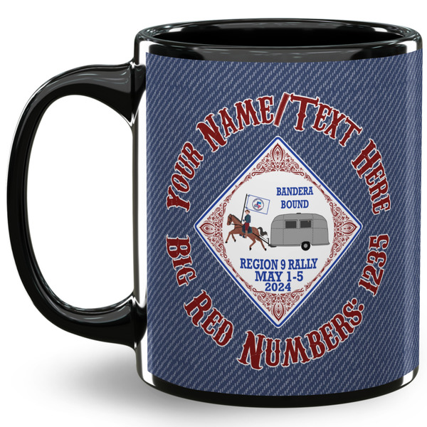 Custom Bandera Region 9 Rally 11 oz Coffee Mug - Black