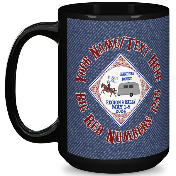 Custom Bandera Region 9 Rally 15 oz Coffee Mug - Black