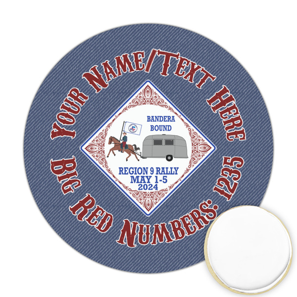 Custom Bandera Region 9 Rally Printed Cookie Topper - Round