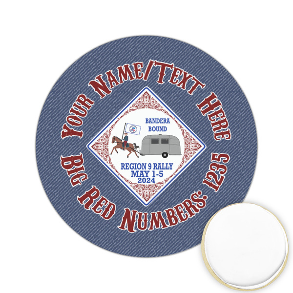 Custom Bandera Region 9 Rally Printed Cookie Topper - 2.15"