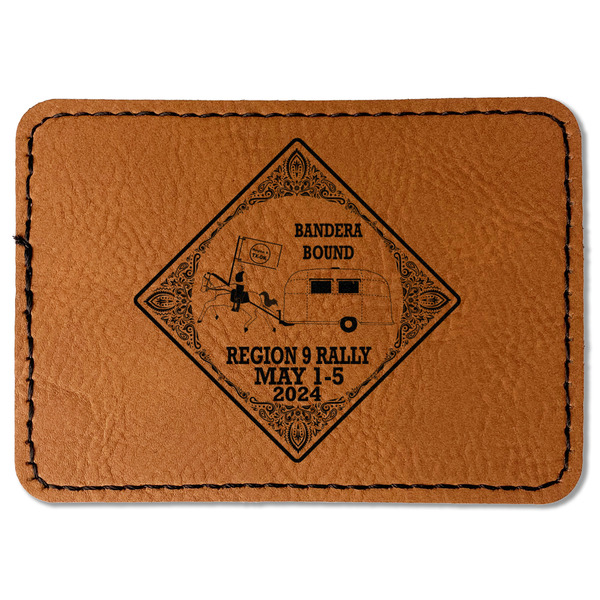 Custom Bandera Region 9 Rally Faux Leather Iron On Patch - Rectangle