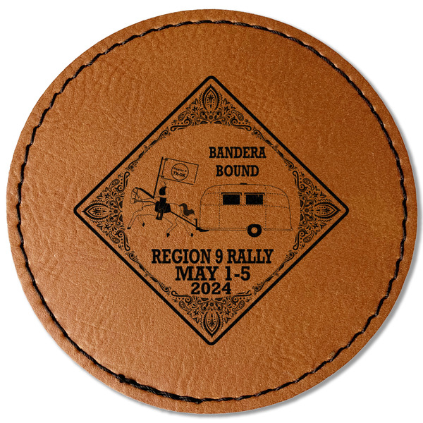 Custom Bandera Region 9 Rally Faux Leather Iron On Patch - Round