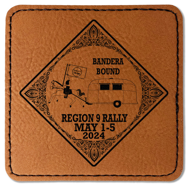 Custom Bandera Region 9 Rally Faux Leather Iron On Patch - Square