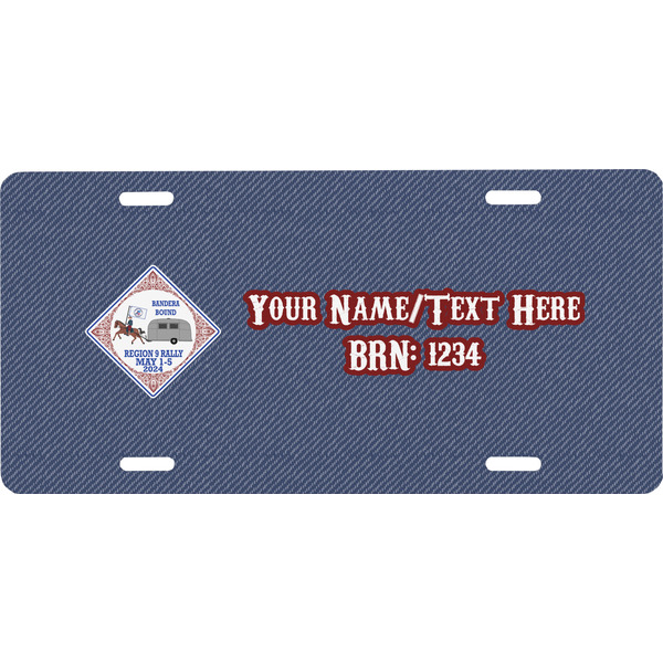 Custom Bandera Region 9 Rally Front License Plate