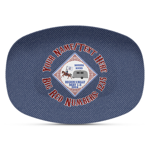 Custom Bandera Region 9 Rally Plastic Platter - Microwave & Oven Safe Composite Polymer