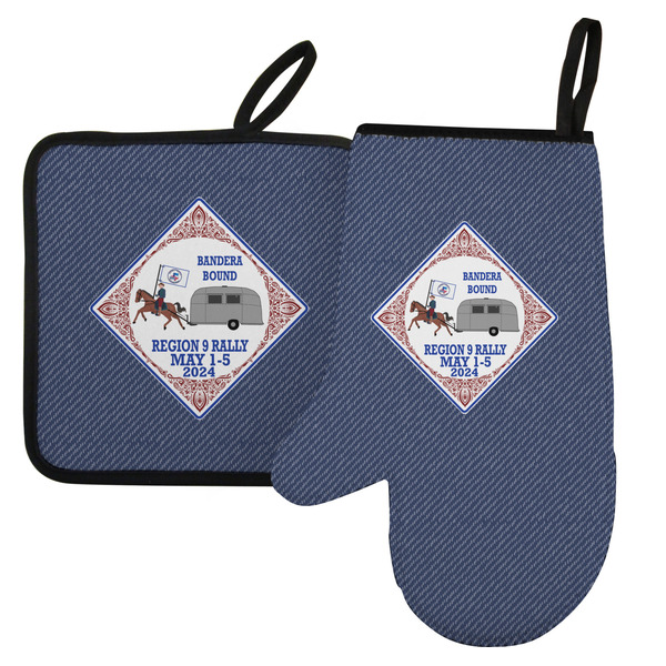 Custom Bandera Region 9 Rally Left Oven Mitt & Pot Holder Set