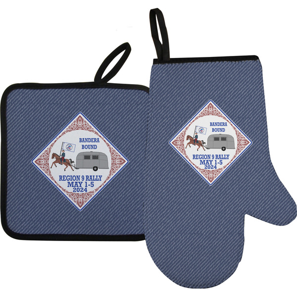 Custom Bandera Region 9 Rally Oven Mitt & Pot Holder Set