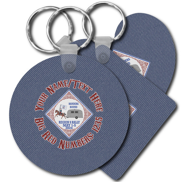 Custom Bandera Region 9 Rally Plastic Keychain