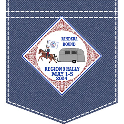 Bandera Region 9 Rally Iron On Faux Pocket