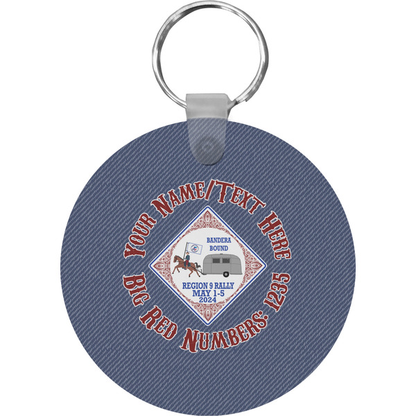 Custom Bandera Region 9 Rally Round Plastic Keychain