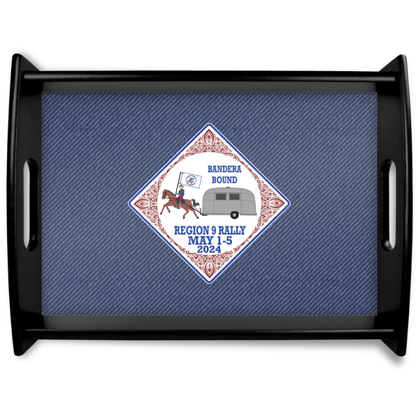 Custom Bandera Region 9 Rally Black Wooden Tray - Large