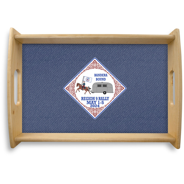 Custom Bandera Region 9 Rally Natural Wooden Tray - Small