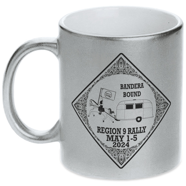 Custom Bandera Region 9 Rally Metallic Silver Mug