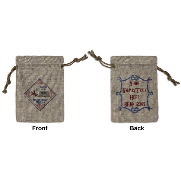 Custom Bandera Region 9 Rally Burlap Gift Bag - Small - Double-Sided