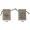 Bandera Region 9 Rally Small Burlap Gift Bag - Front and Back