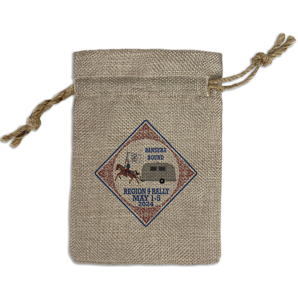 Custom Bandera Region 9 Rally Burlap Gift Bag - Small - Single-Sided