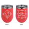 Bandera Region 9 Rally Stainless Wine Tumblers - Coral - Double Sided - Approval