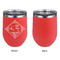 Bandera Region 9 Rally Stainless Wine Tumblers - Coral - Single Sided - Approval