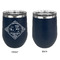 Bandera Region 9 Rally Stainless Wine Tumblers - Navy - Single Sided - Approval