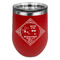 Bandera Region 9 Rally Stainless Wine Tumblers - Red - Double Sided - Front