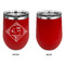 Bandera Region 9 Rally Stainless Wine Tumblers - Red - Single Sided - Approval