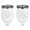 Bandera Region 9 Rally Stainless Wine Tumblers - White - Double Sided - Approval