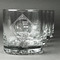 Bandera Region 9 Rally Whiskey Glasses Set of 4 - Engraved Front