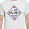 Bandera Region 9 Rally White Crew T-Shirt on Model - CloseUp