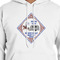 Bandera Region 9 Rally White Hoodie on Model - CloseUp