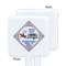 Bandera Region 9 Rally White Plastic Stir Stick - Single Sided - Square - Front & Back