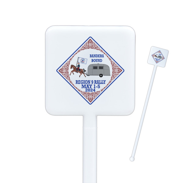 Custom Bandera Region 9 Rally Square Plastic Stir Sticks