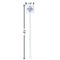 Bandera Region 9 Rally White Plastic Stir Stick - Square - Dimensions