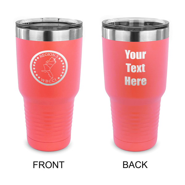 Custom Region 3 Logo 30 oz Stainless Steel Tumbler - Coral - Double-Sided