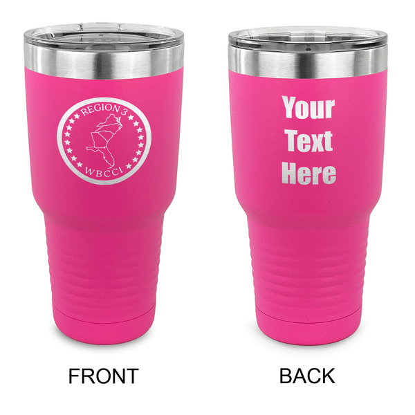 Custom Region 3 Logo 30 oz Stainless Steel Tumbler - Pink - Double-Sided