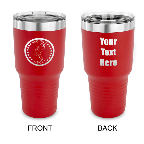 Custom Region 3 Logo 30 oz Stainless Steel Tumbler - Red - Double-Sided