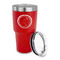 Region 3 Logo 30 oz Stainless Steel Ringneck Tumblers - Red - LID OFF