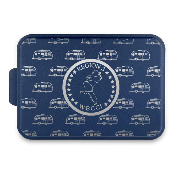 Custom Region 3 Logo Aluminum Baking Pan with Navy Lid