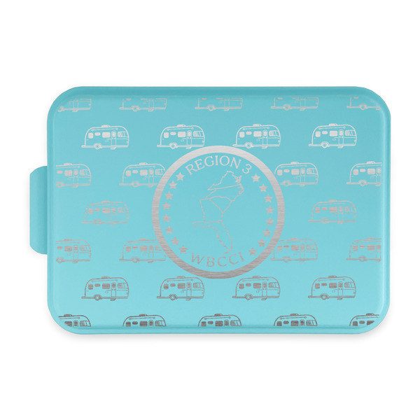 Custom Region 3 Logo Aluminum Baking Pan with Teal Lid