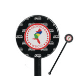 Region 3 Logo 5.5" Round Plastic Stir Sticks - Black - Double-Sided