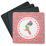 Region 3 Logo Square Rubber Backed Coasters - Set of 4