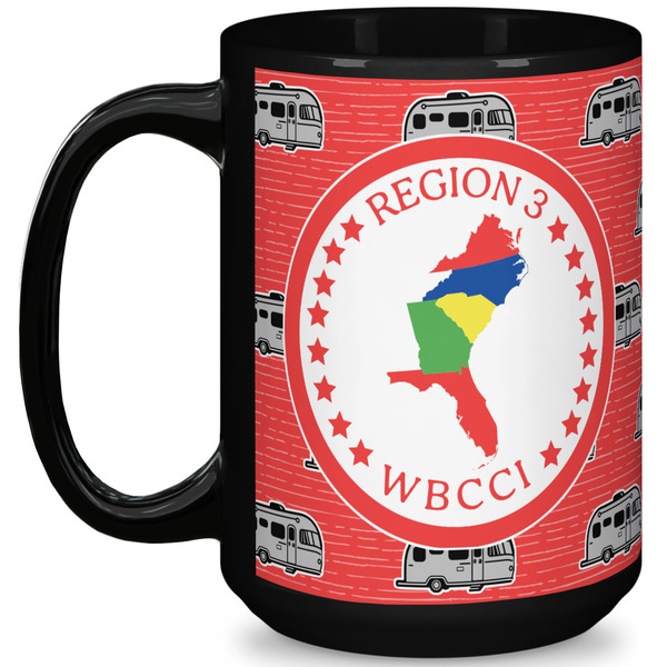 Custom Region 3 Logo 15 oz Coffee Mug - Black